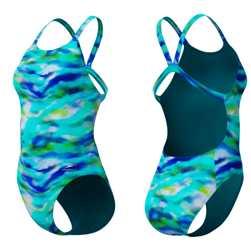 Costume Donna Printed Leaderback Swimsuit Speedo