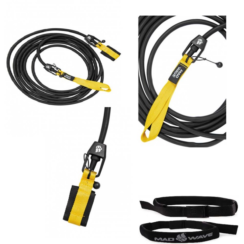 Elastico Long Safety Cord + Waist Belt MAD WAVE