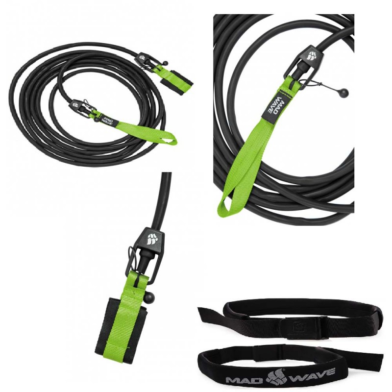 Elastico Long Safety Cord + Waist Belt MAD WAVE